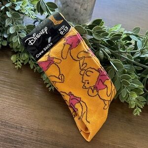 Disney Yellow and Pink Winnie the Pooh Socks